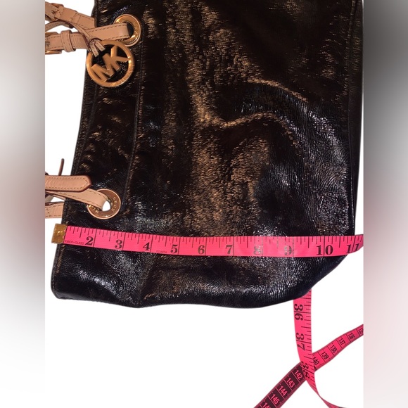 Michael Kors Black Patent Leather Tote Bag - Picture 7 of 10